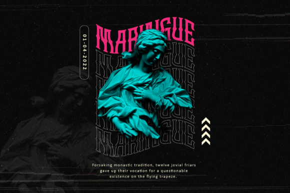Maringue Font PNG with transparent background - Preview 1