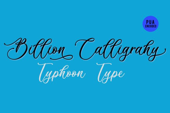 Billion Calligraphy Font - Preview 1
