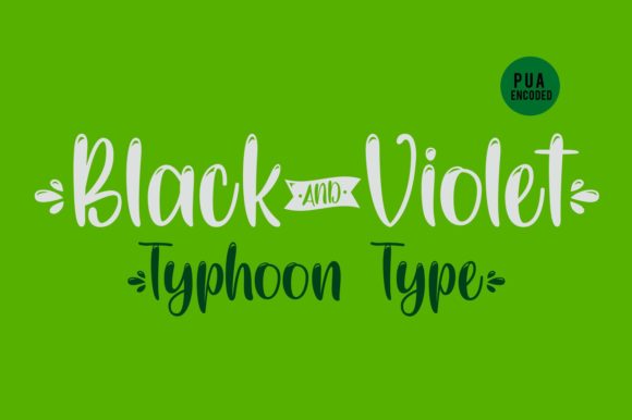 Black and Violet Font - Preview 1
