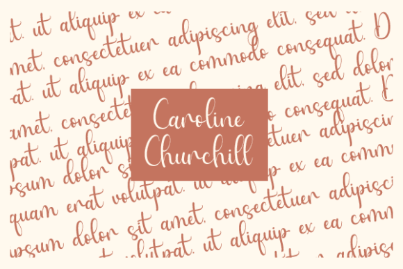Caroline Churchill Font PNG with transparent background - Preview 4