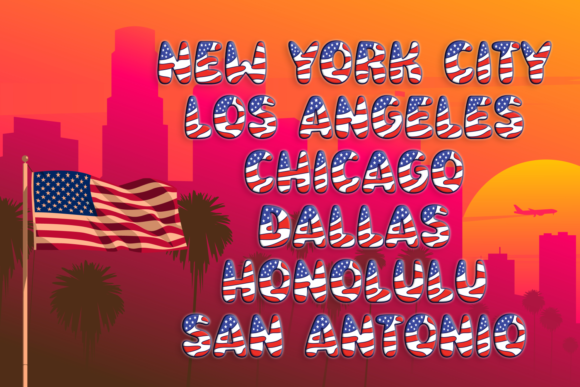 Cute Flag Font - Preview 5