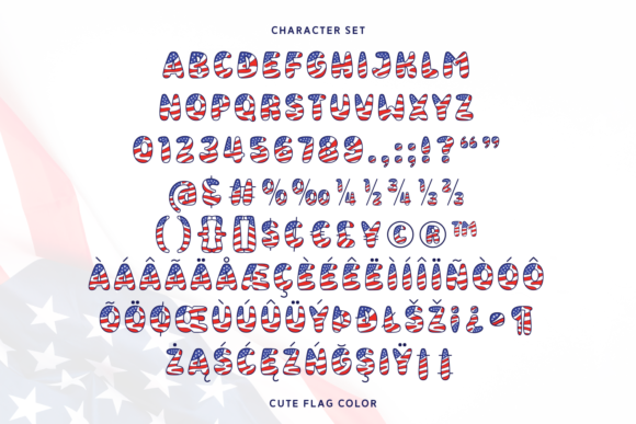 Cute Flag Font - Preview 6