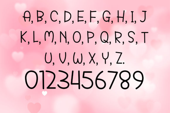 Cute Heart Rounded Font by FunnySVGCrafts · Creative Fabrica font preview