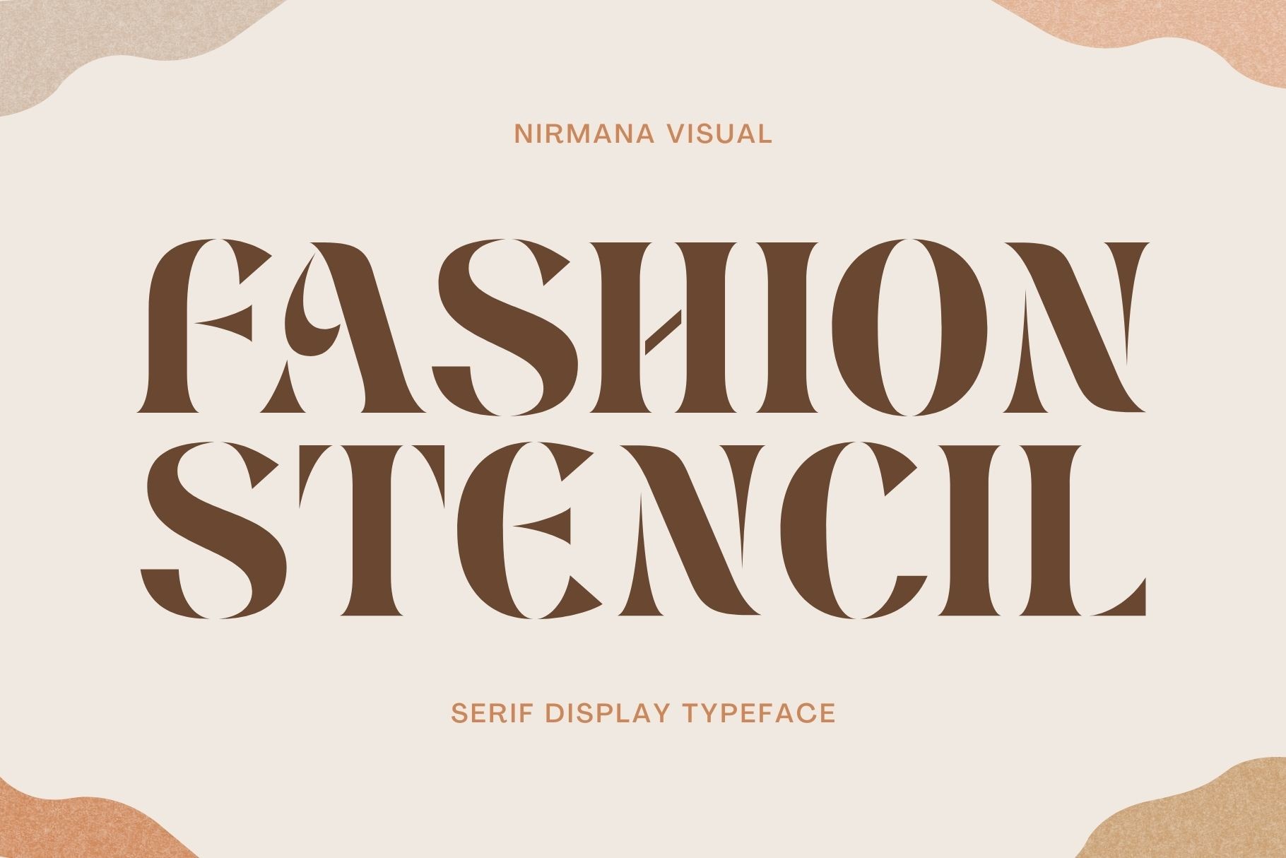 Fashion Stencil preview, elegant stencil font with thin bridges