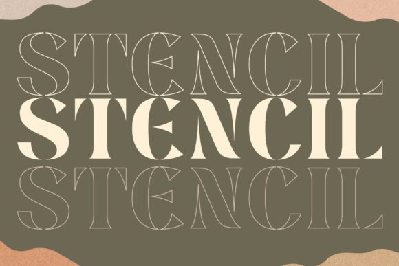 Fashion Stencil Font - Preview 1