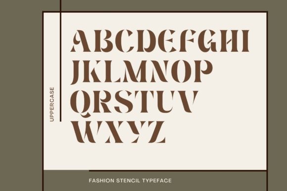 Fashion Stencil Font - Preview 4