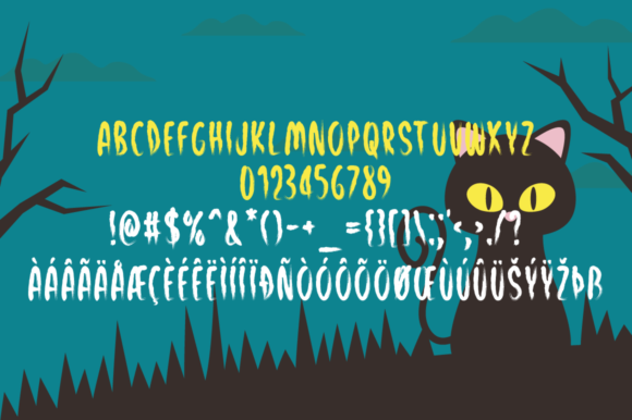 Fearful House Font PNG with transparent background - Preview 4