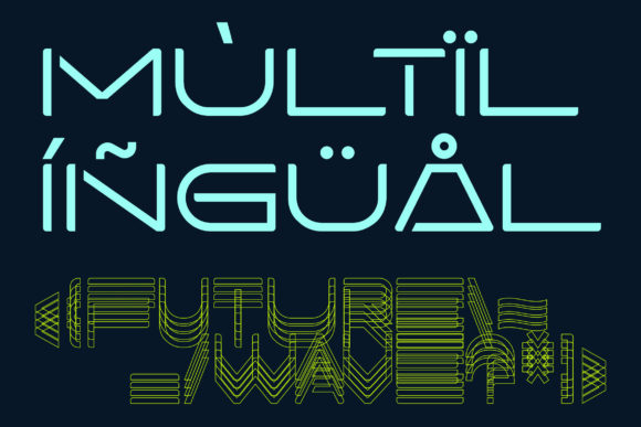 Futurewave Font PNG with transparent background - Preview 2