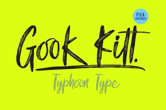 Gook Kitt Font PNG with transparent background - Preview 1