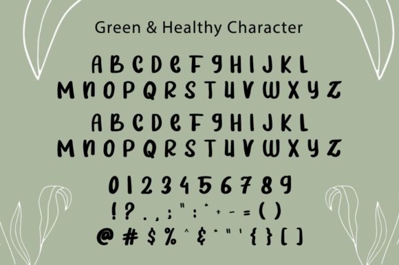 Green Healthy Font - Preview 4