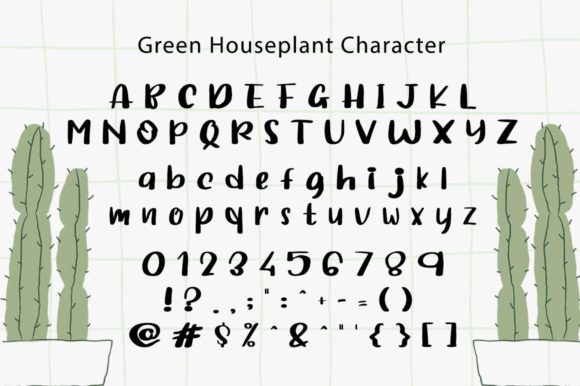 Green Houseplant Font - Preview 4