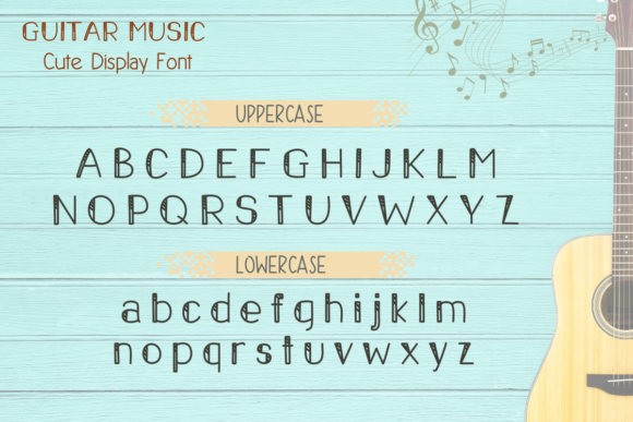 Guitar Music Font - Preview 1