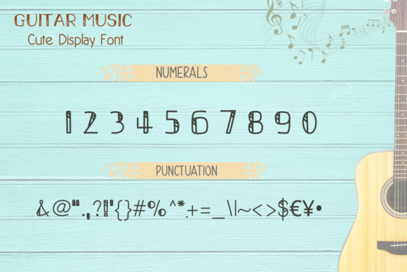 Guitar Music Font - Preview 2