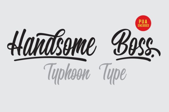Handsome Boss Font PNG with transparent background - Preview 1
