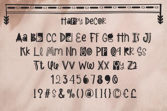 Happy Decor Font PNG with transparent background - Preview 3