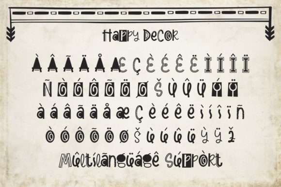 Happy Decor Font PNG with transparent background - Preview 5