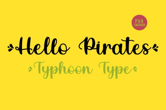 Hello Pirates Font PNG with transparent background - Preview 2