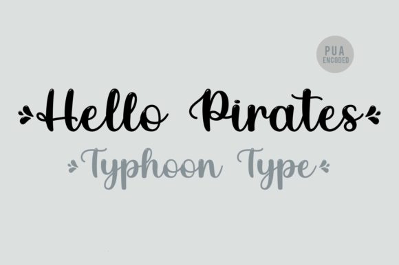 Hello Pirates Font PNG with transparent background - Preview 1