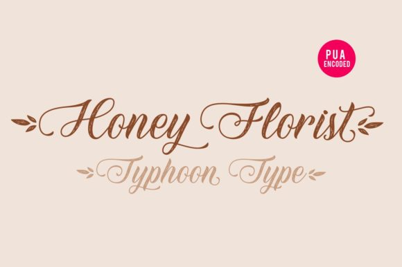 Honey Florist Font PNG with transparent background - Preview 1
