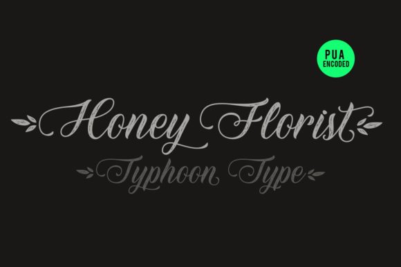 Honey Florist Font PNG with transparent background - Preview 2
