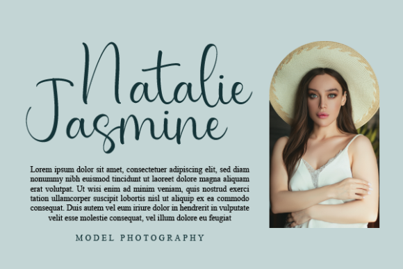 Jasmine Natalie Font PNG with transparent background - Preview 1