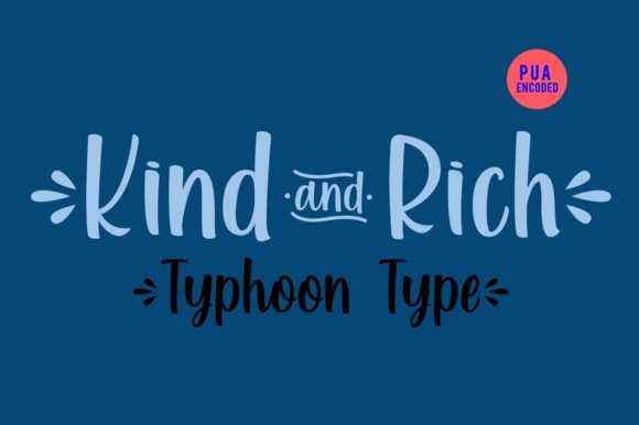 Kind and Rich Font PNG with transparent background - Preview 1