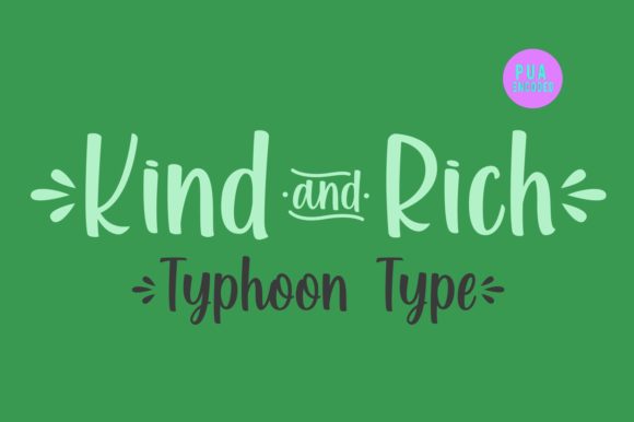 Kind and Rich Font PNG with transparent background - Preview 2