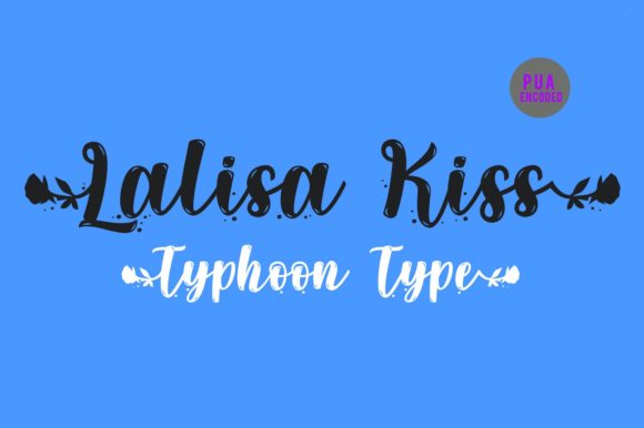 Lalisa Kiss Font PNG with transparent background - Preview 2