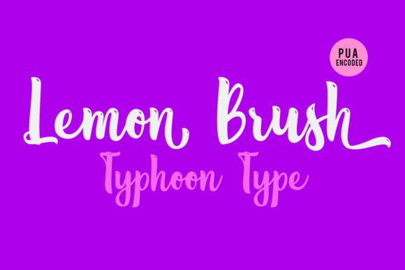 Lemon Brush Font PNG with transparent background - Preview 1