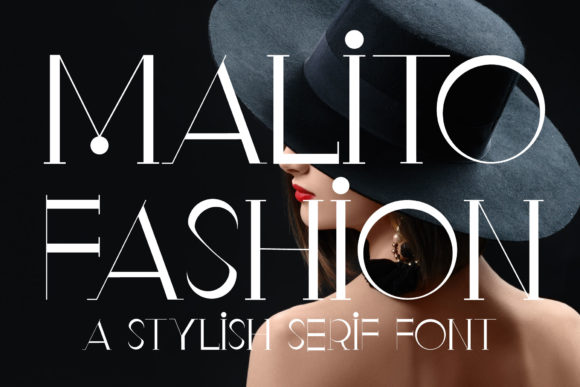 Malito Fashion thin elegant serif font preview