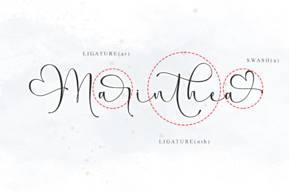 Marinthea Font PNG with transparent background - Preview 1