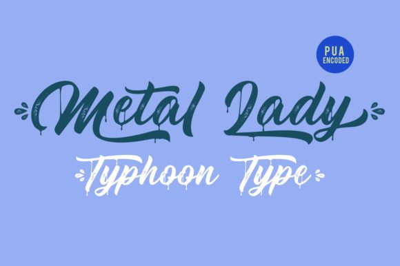 Metal Lady Font PNG with transparent background - Preview 2