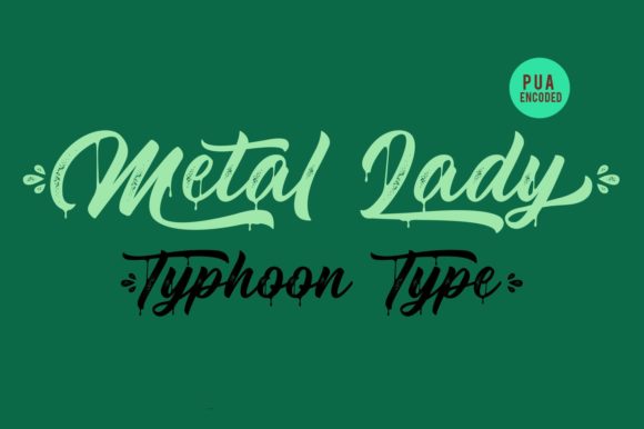 Metal Lady Font PNG with transparent background - Preview 1
