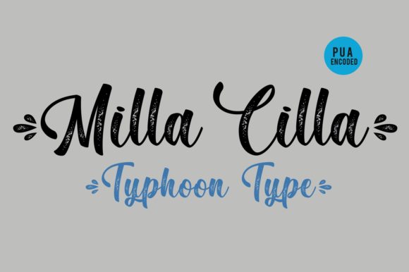 Milla Cilla Font PNG with transparent background - Preview 1