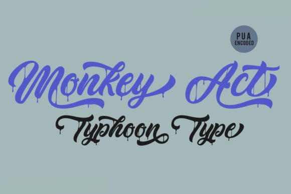 Monkey Act Font PNG with transparent background - Preview 1