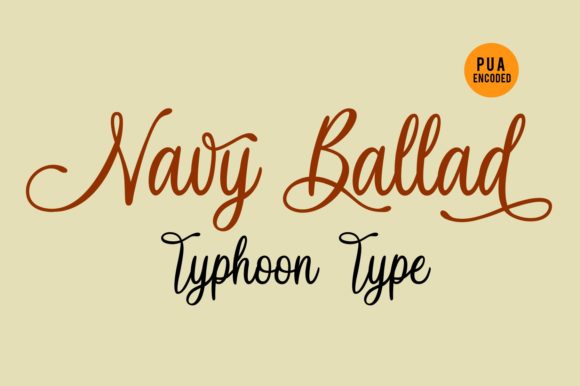 Navy Ballad Font PNG with transparent background - Preview 1
