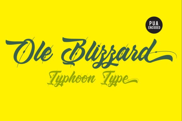 Ole Blizzard Font PNG with transparent background - Preview 1