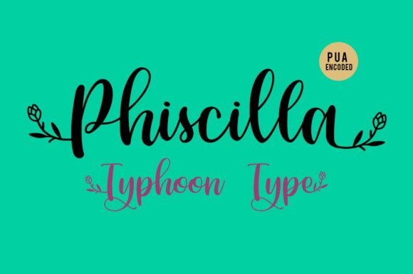 Phiscilla Font PNG with transparent background - Preview 1