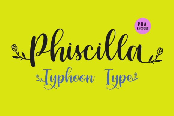 Phiscilla Font PNG with transparent background - Preview 2
