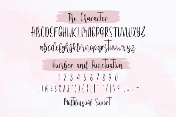Pretty Rough Font PNG with transparent background - Preview 6