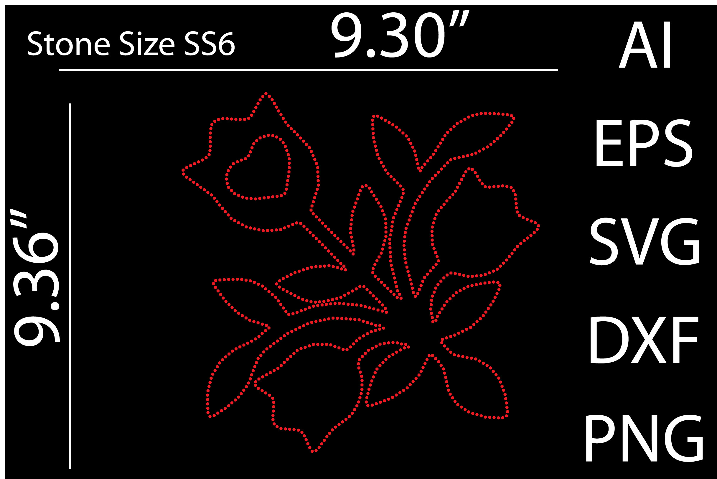 Printable Flower Rhinestone Pattern Printable Flower Rhinestone Design Graphic by Smart Store · Creative ...
