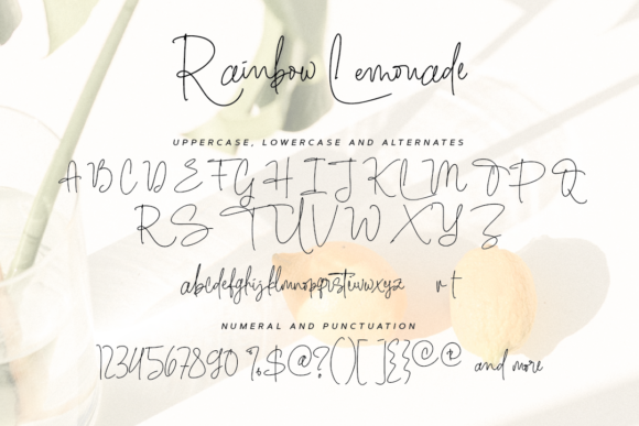Rainbow Lemonade Font PNG with transparent background - Preview 6