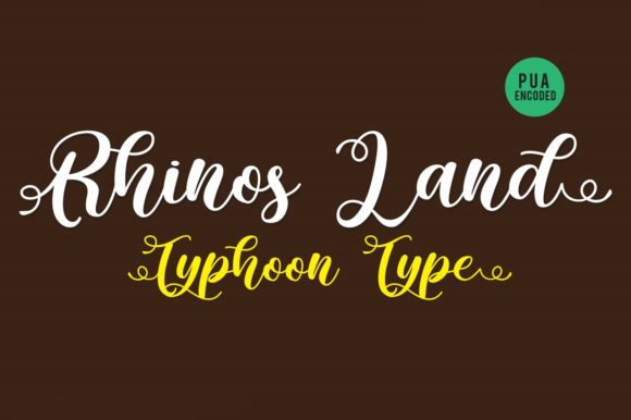 Rhinos Land Font PNG with transparent background - Preview 1