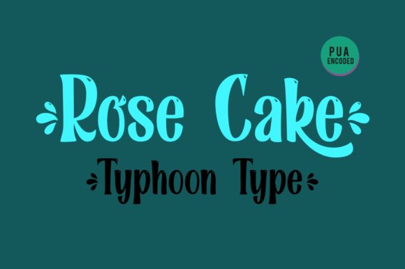 Rose Cake Font PNG with transparent background - Preview 1