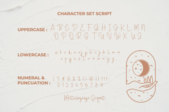 Saturday Moon Font PNG with transparent background - Preview 4