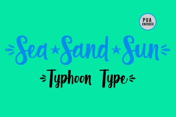 Sea Sand Sun Font PNG with transparent background - Preview 2