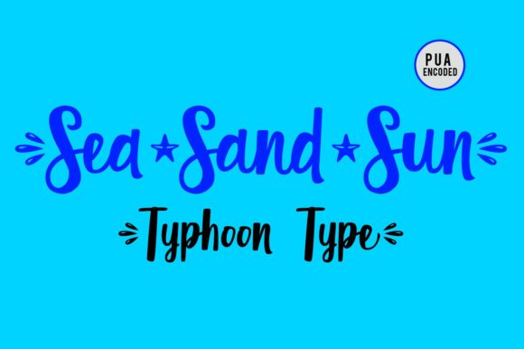 Sea Sand Sun Font PNG with transparent background - Preview 1