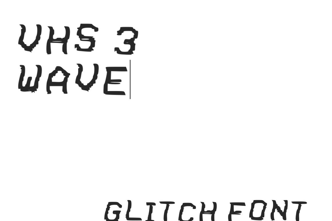 VHS Glitch 3 Wave preview, retro TV bitmap screen with wave glitch artifacts