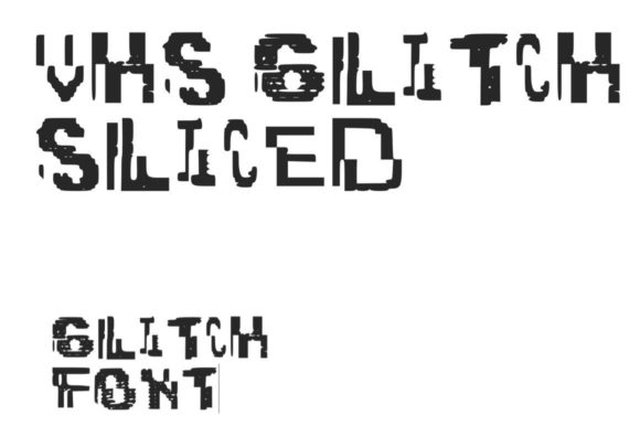 VHS Glitch 3 Sliced Display-Schriftarten Schriftart Von GraphicsBam Fonts