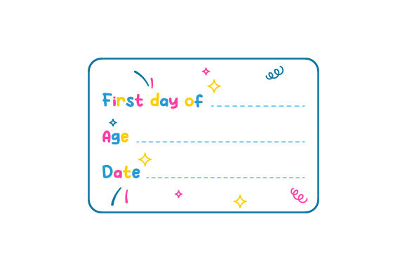 First Day of Template Children Craft Cut File By Creative Fabrica Crafts